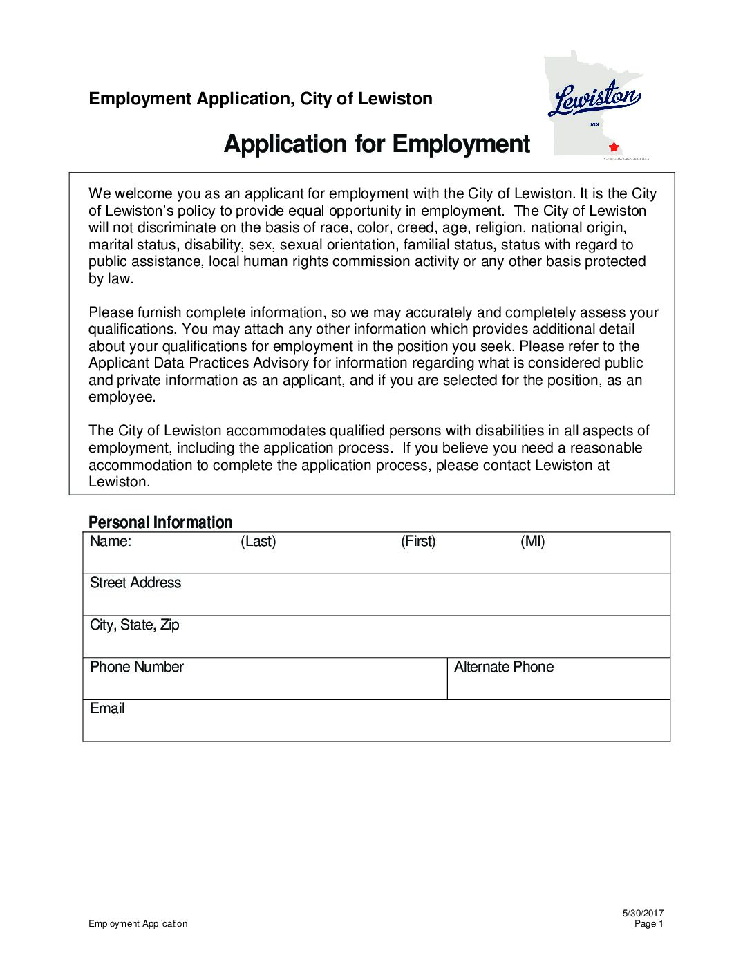 Employment Application